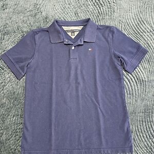 TOMMY HILFIGER Big Boys Blue Polo, Size L (16/18)